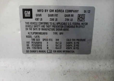 KL7CJPSMXNB536918